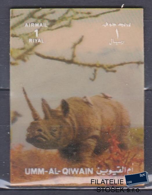 Umm al Qiwan známky - 3D - Fauna