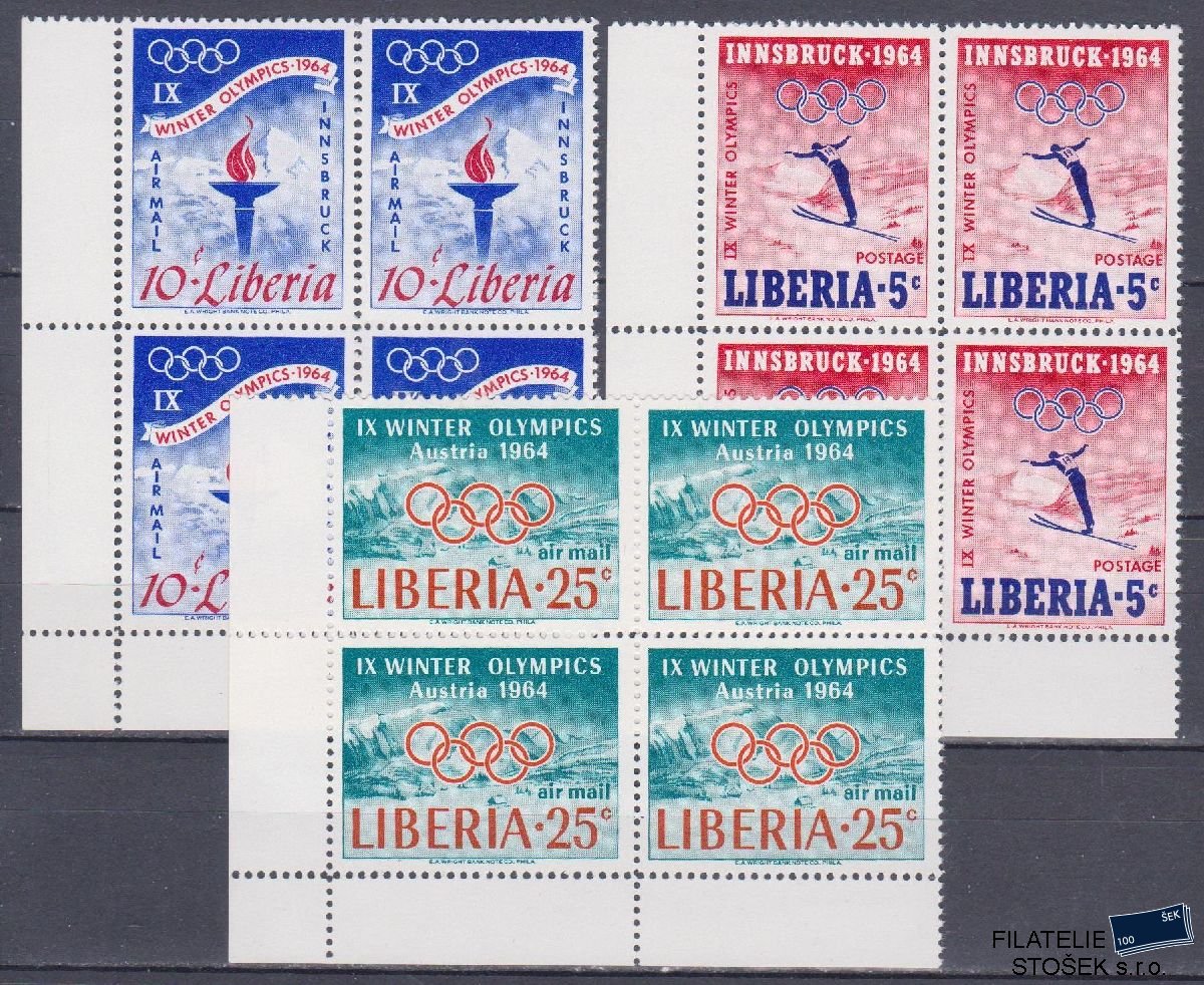 Liberia známky Mi 612-14 4 Blok