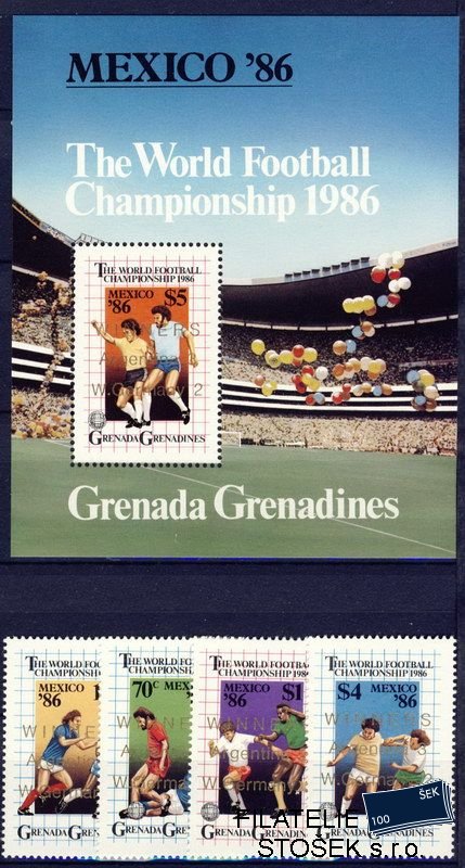 Gren.Grenadin. známky Mi 0782-5 + Block 113