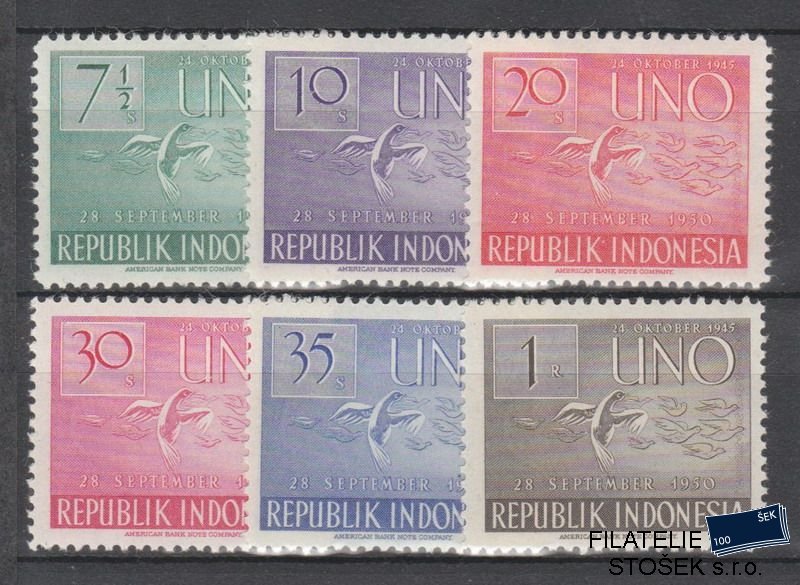 Indonésie známky Mi 94-99