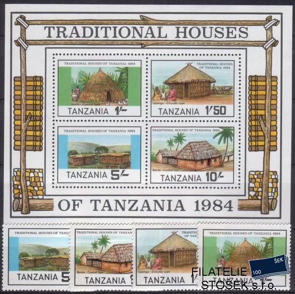 Tanzania Mi 0250-3+Bl.39