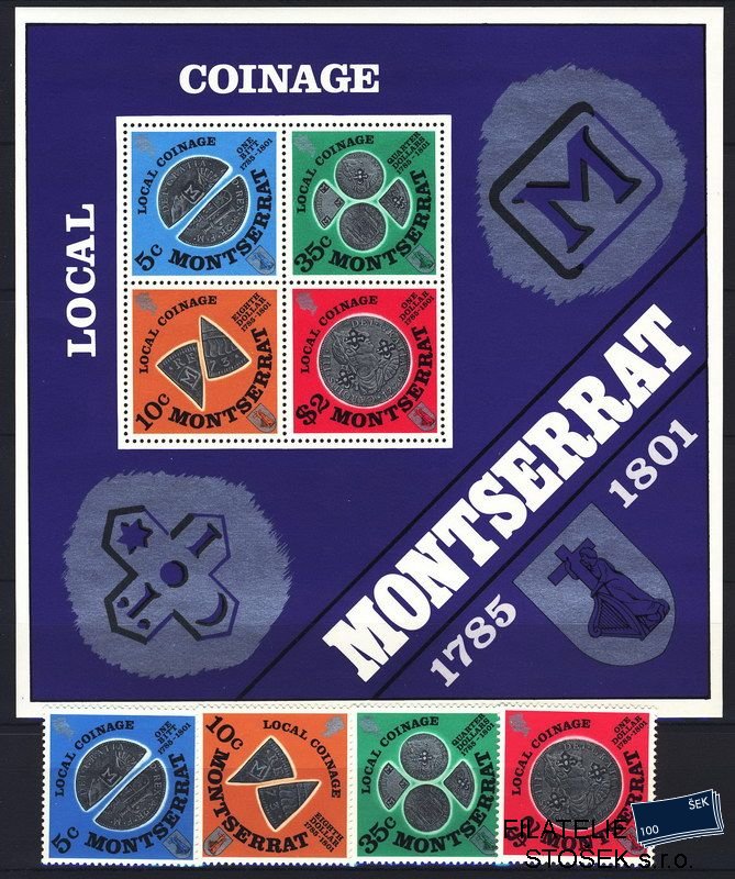 Monserrat známky Mi 0323-6 + Bl. 7