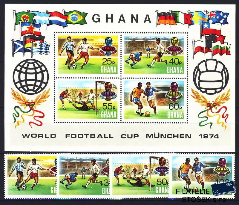 Ghana známky Mi 0564-7 + Bl. 57