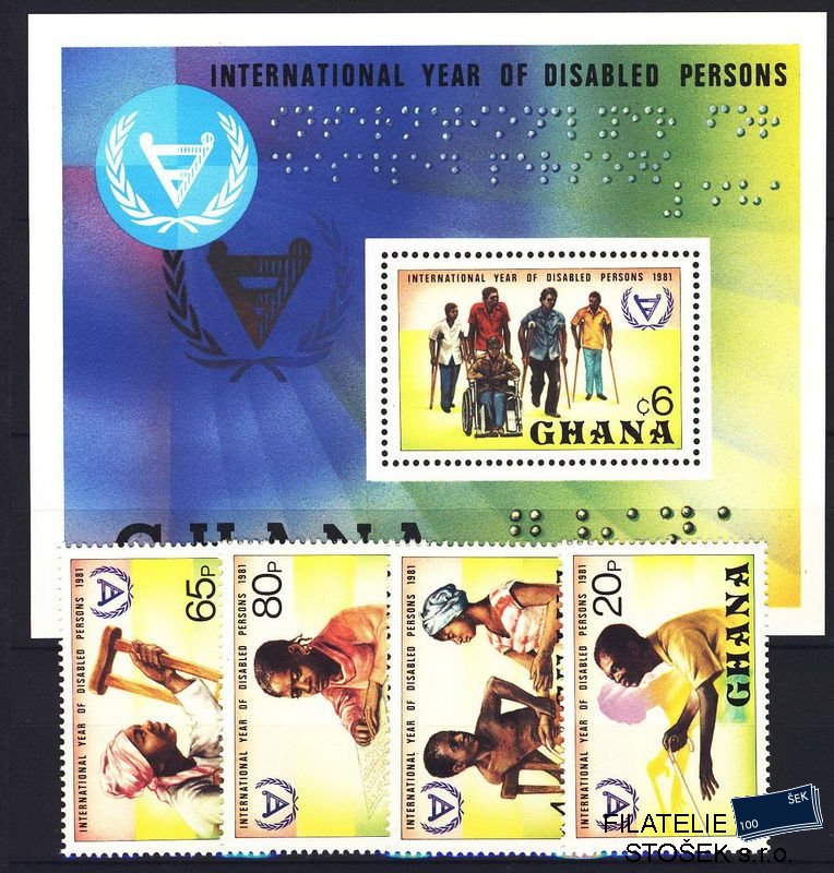 Ghana známky Mi 0916-9 + Bl. 93