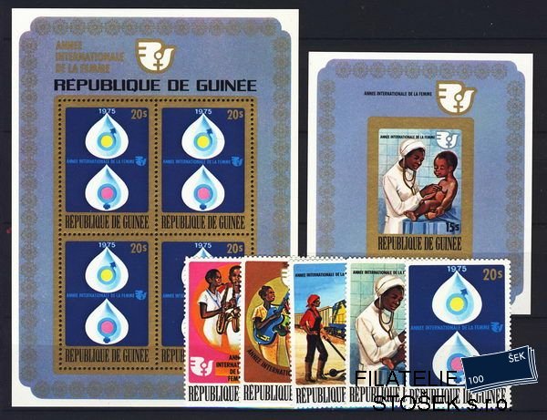Guinée známky Mi 0733-37 + Bl. 42-3