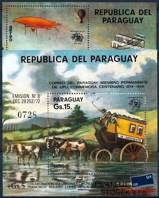 Paraguay známky Mi Bl.228-9