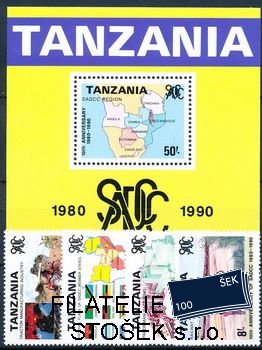 Tanzania známky Mi 0683-6+Bl.118