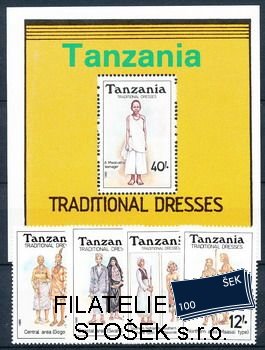Tanzania známky Mi 1227-7+Bl.176