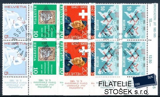 Švýcarsko známky Mi 0808-11 čtyřbloky