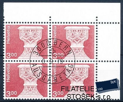 Švýcarsko známky Mi 1160 čtyřblok