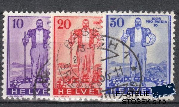 Švýcarsko známky 294-96