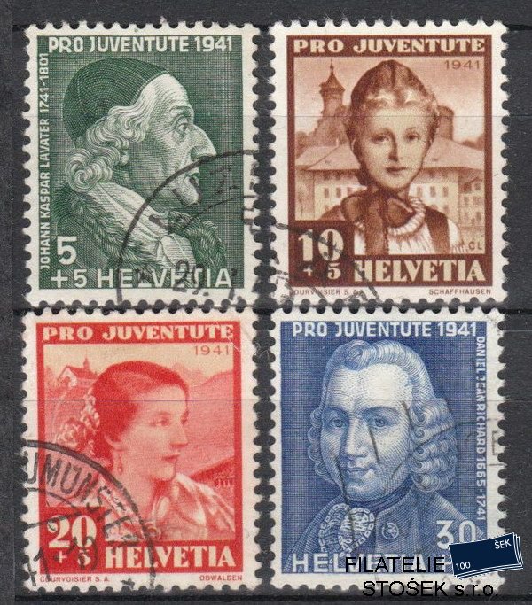 Švýcarsko známky 399-402