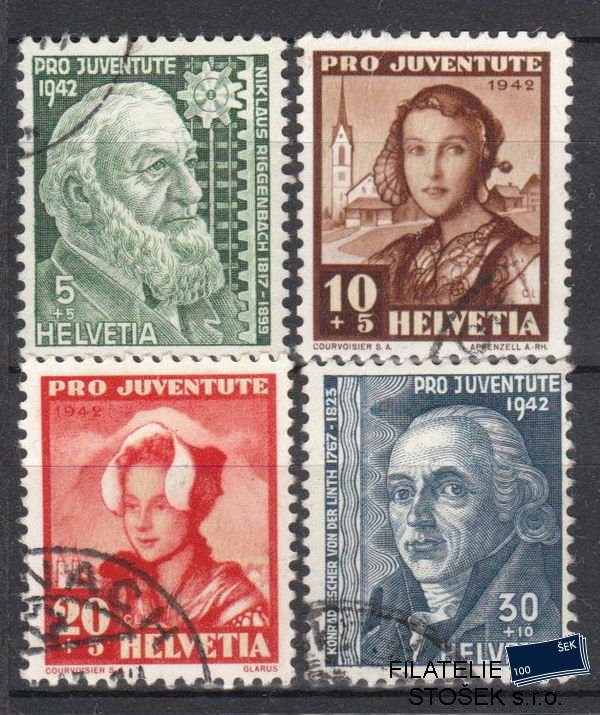 Švýcarsko známky 412-15
