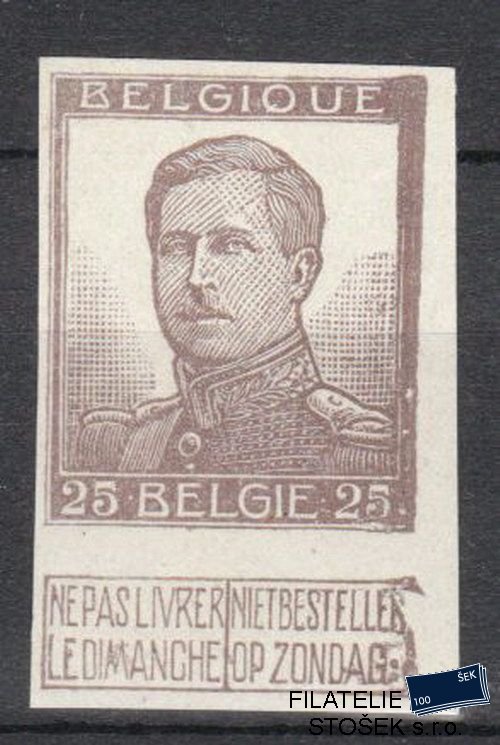 Belgie známky Mi 102 Zt Hnědá