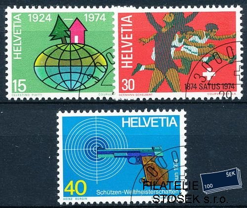 Švýcarsko známky Mi 1017-9