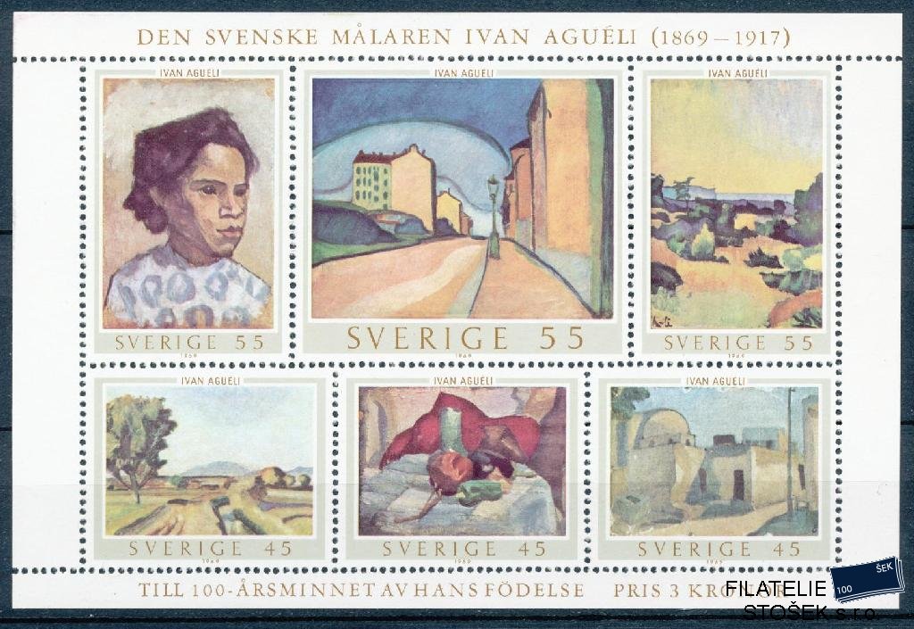 Švédsko známky Mi Bl. 1