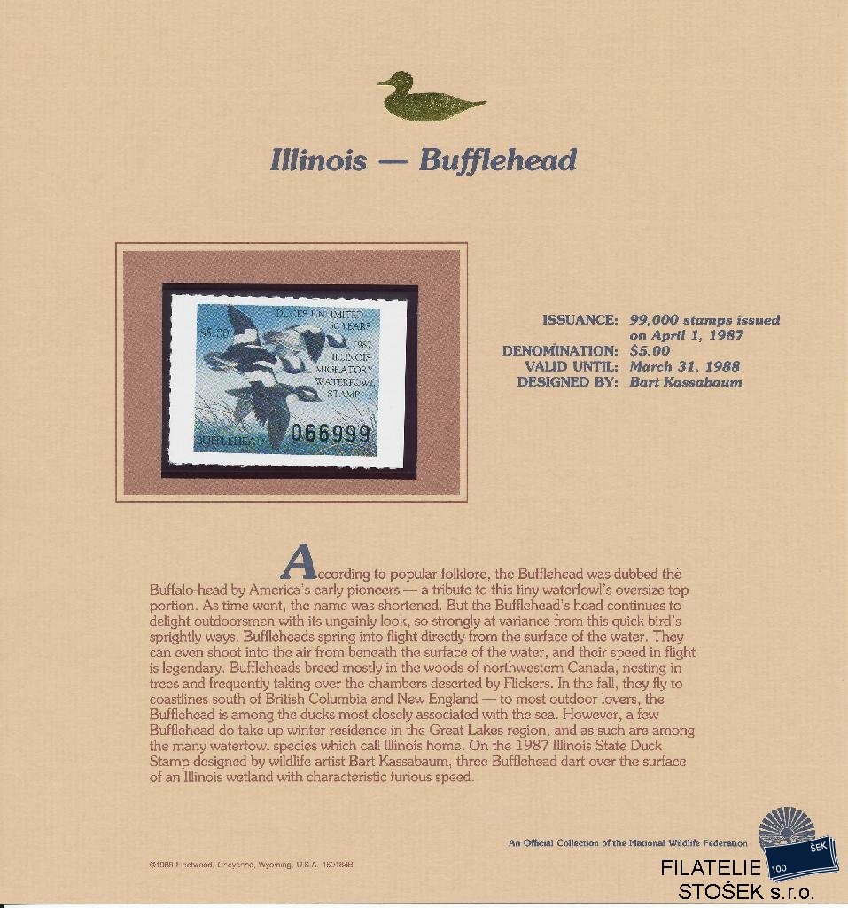 USA známky Illinois - Bufflehead