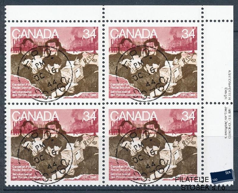 Kanada známky Mi 994 4blok