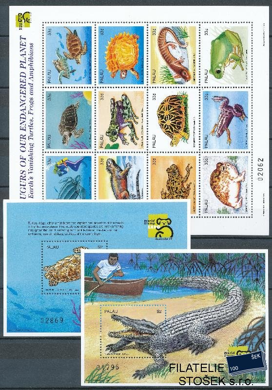 Palau známky Mi 1439-50+Bl 80-1