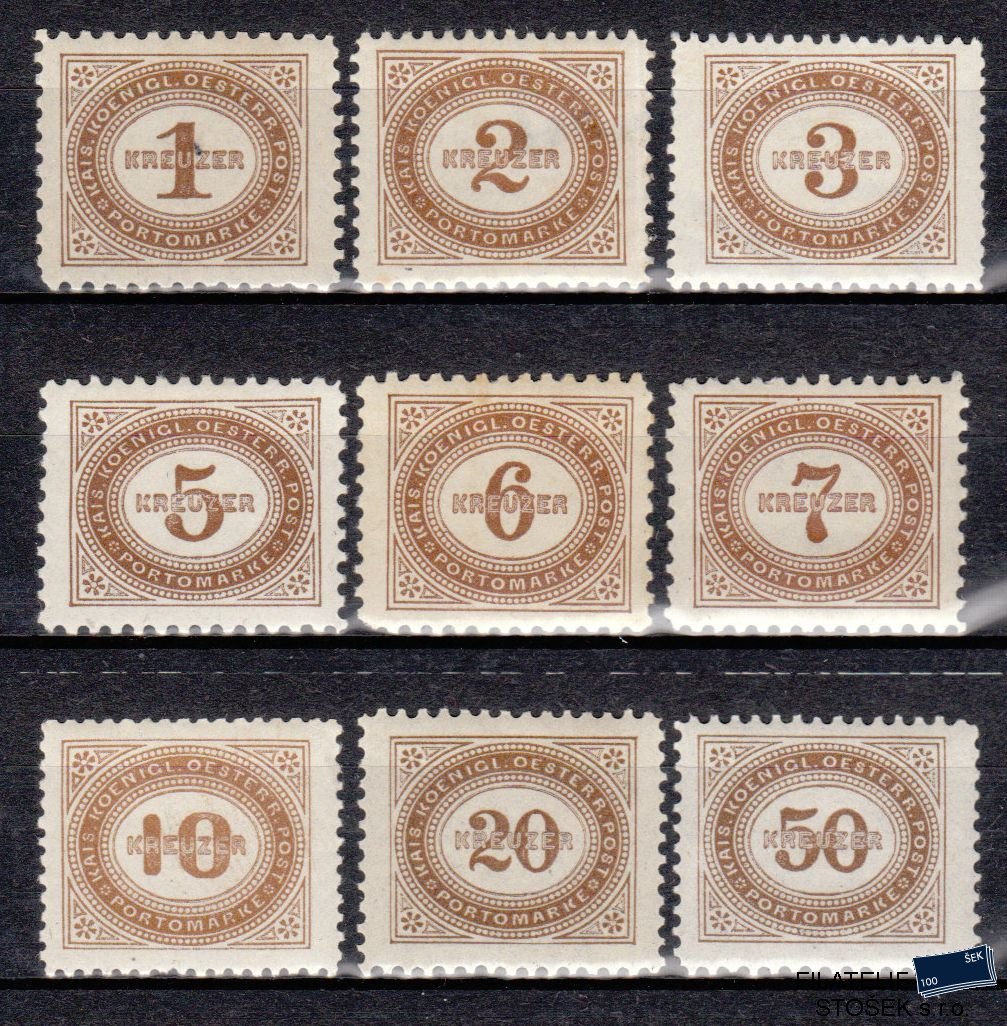 Rakousko známky P 1-9