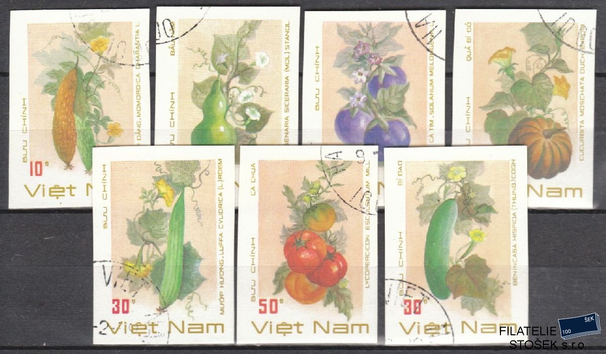 Vietnam  známky Mi 1974-80 - Stříhané