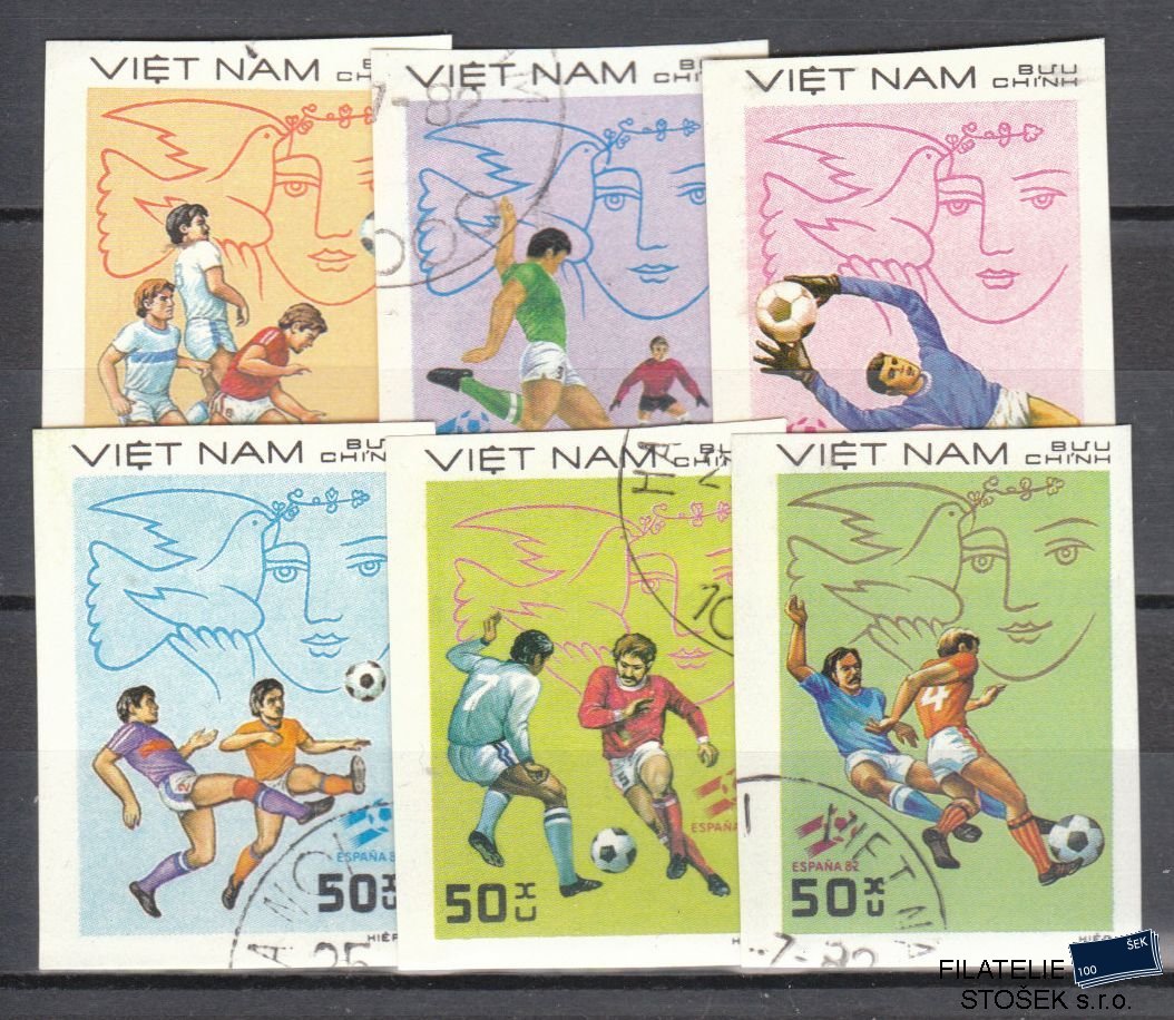 Vietnam  známky Mi 1248-53 - Stříhané