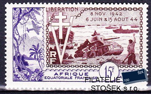 Afrique equat. známky 1954 Liberation