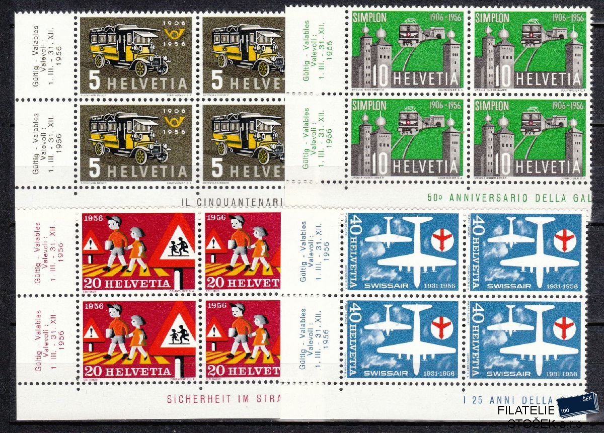 Švýcarsko známky Mi 623-26 4 Blok