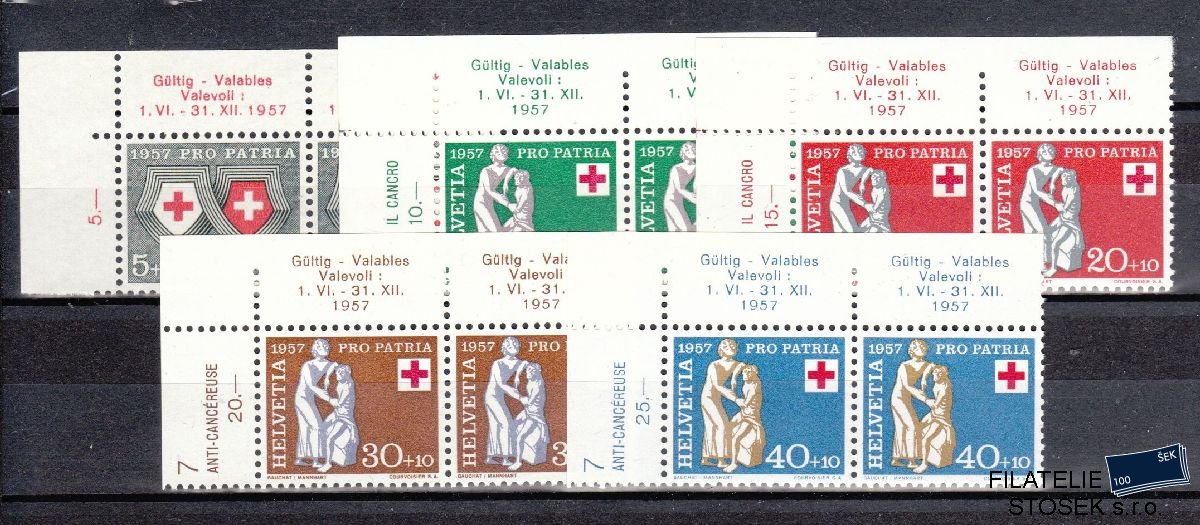 Švýcarsko známky Mi 641-45 2 páska