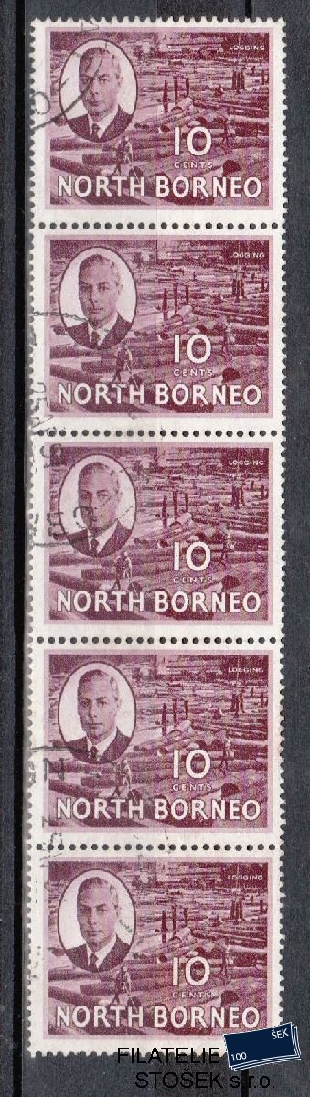 North Borneo známky Mi 283 5 páska