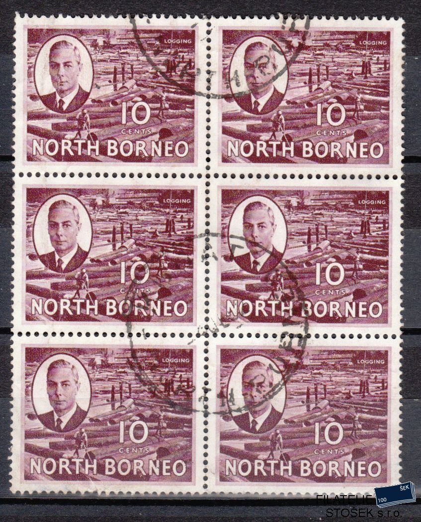 North Borneo známky Mi 283 6 blok