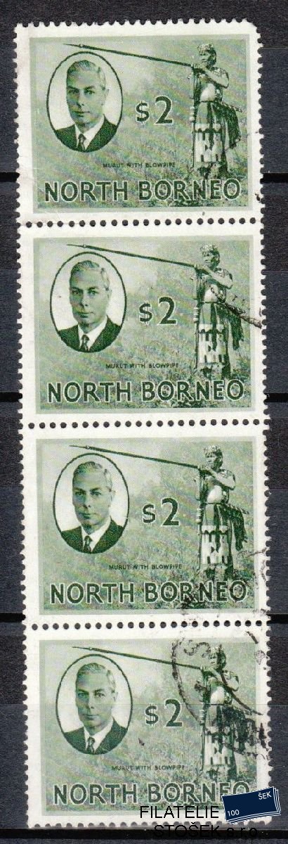 North Borneo známky Mi 289 4 páska Kz