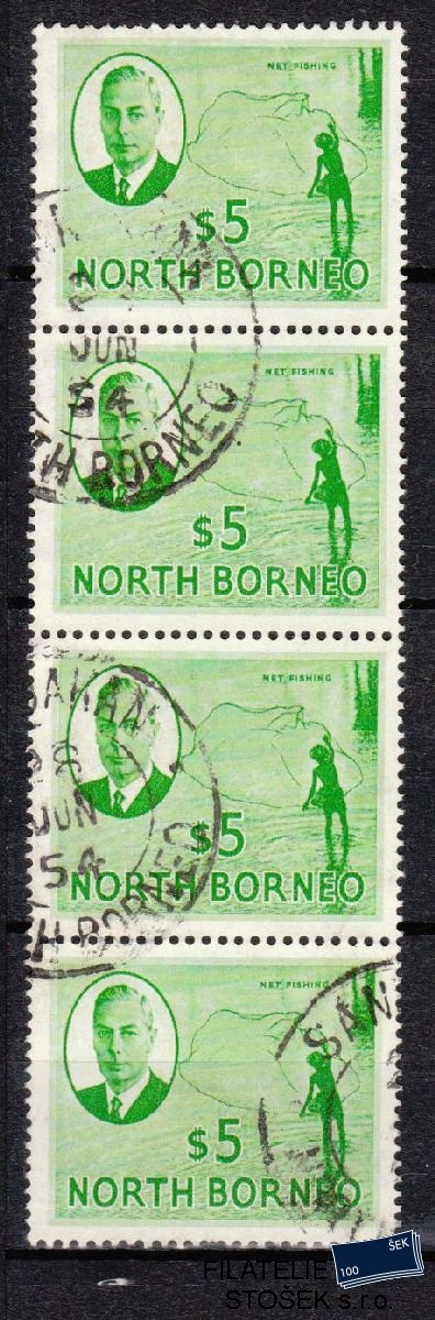 North Borneo známky Mi 290 4 páska