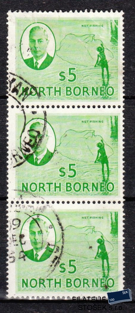 North Borneo známky Mi 290 3 páska