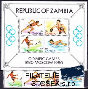 Zambia známky Mi 0225-8+Bl.9