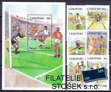 Lesotho známky Mi 0659-64+Bl.45
