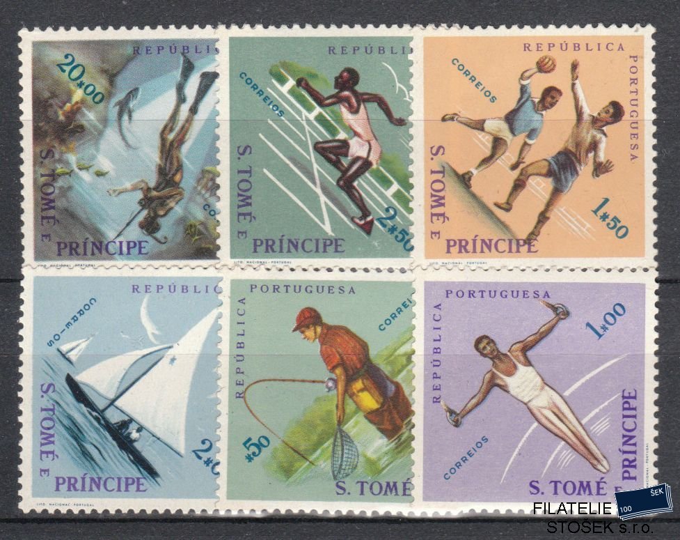 St. Tomé e Principe známky Mi 385-90 - Sport