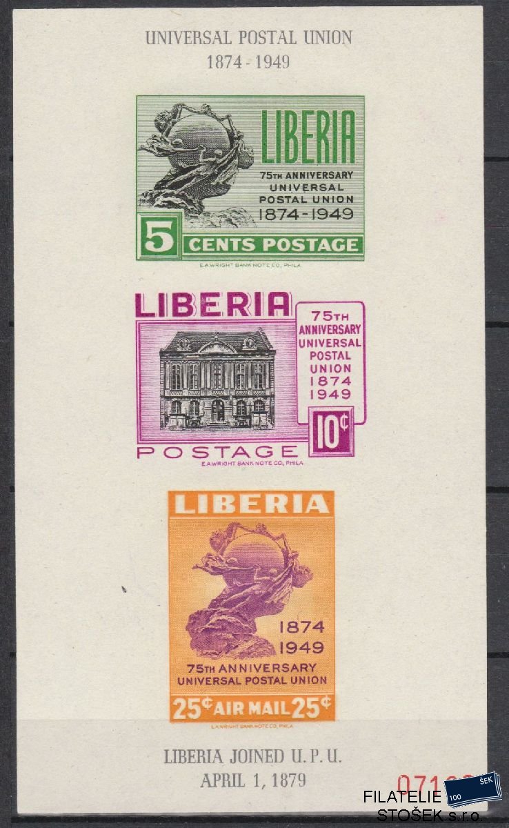 Liberia známky Mi Blok 3