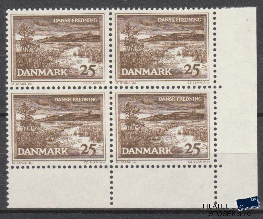 Dánsko známky 425x 4 Blok