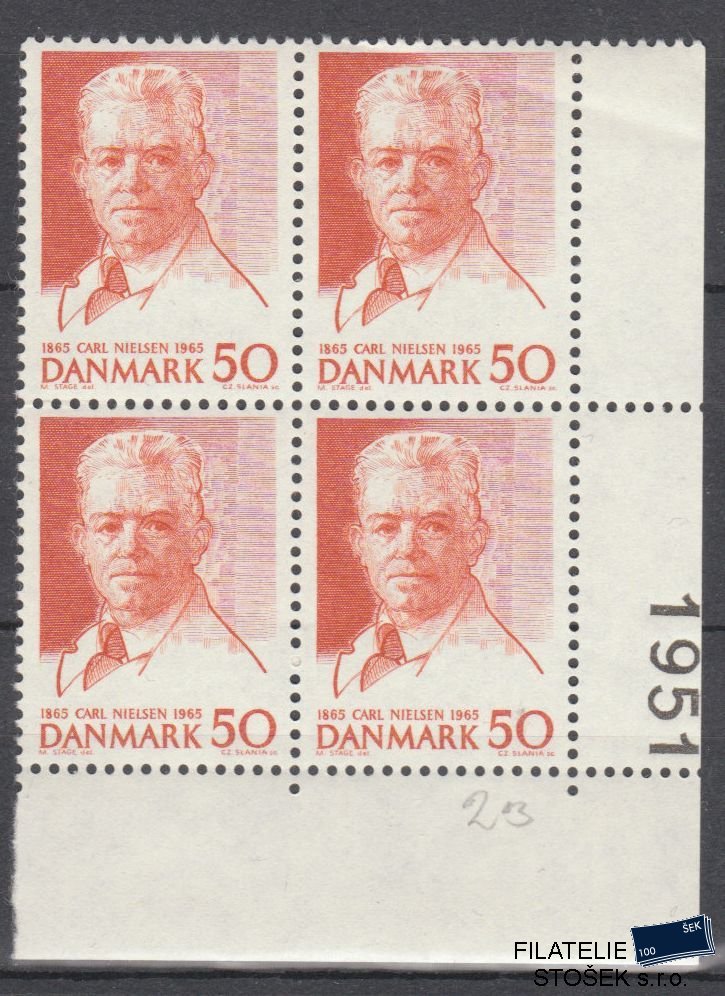 Dánsko známky 432x 4 Blok
