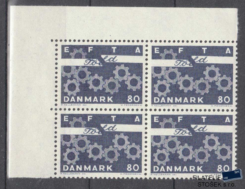 Dánsko známky 450x 4 Blok