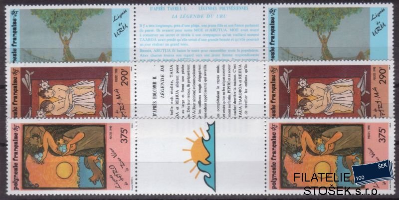 Polynésie známky Mi 568-70 Mez