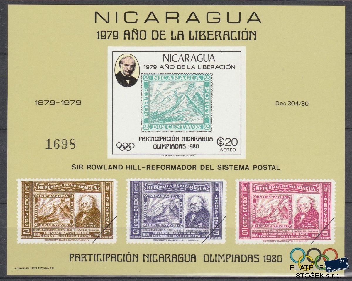 Nikaragua známky Mi Blok 112