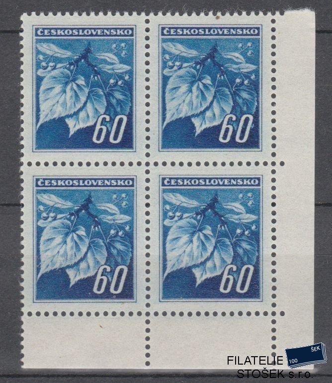 ČSSR známky 375 4 Blok Roh