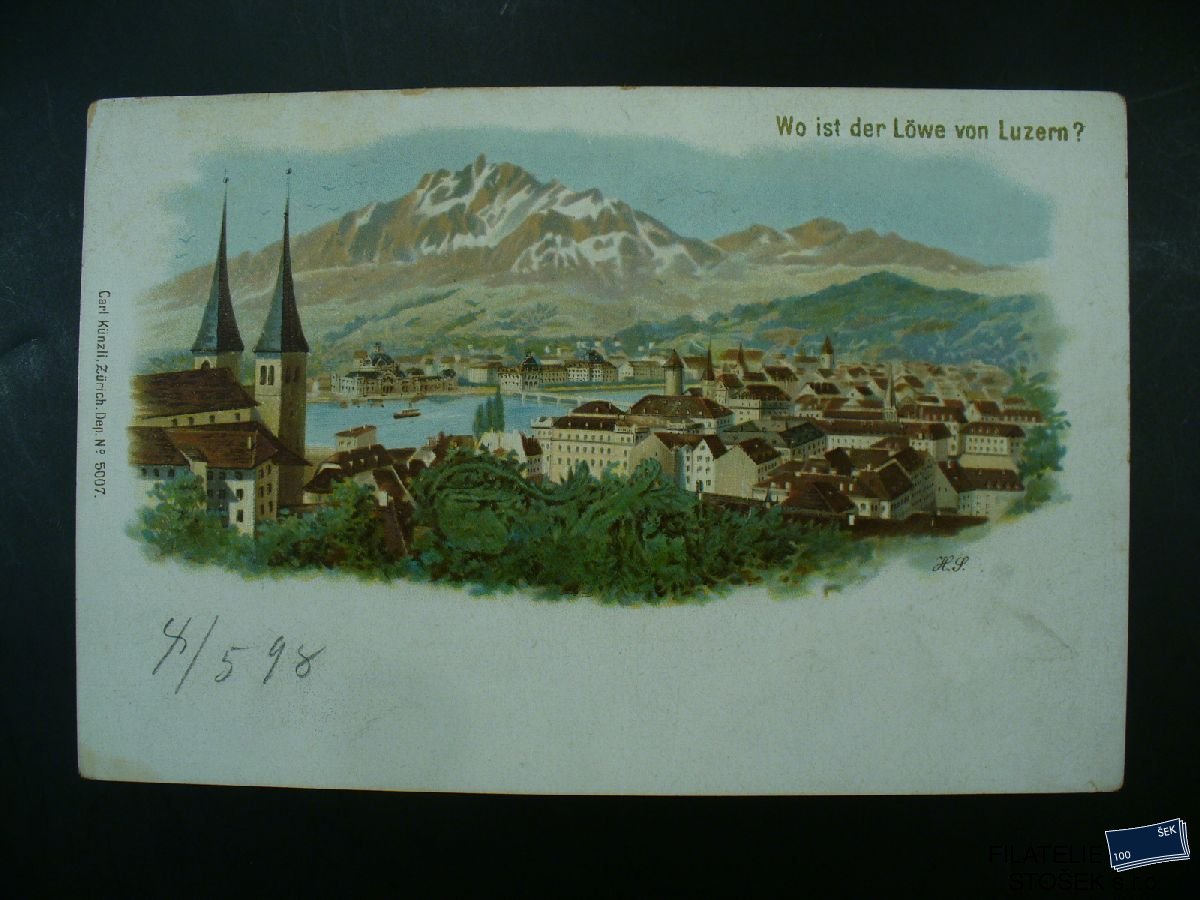 Švýcarsko - Luzern - Barevná pohlednice