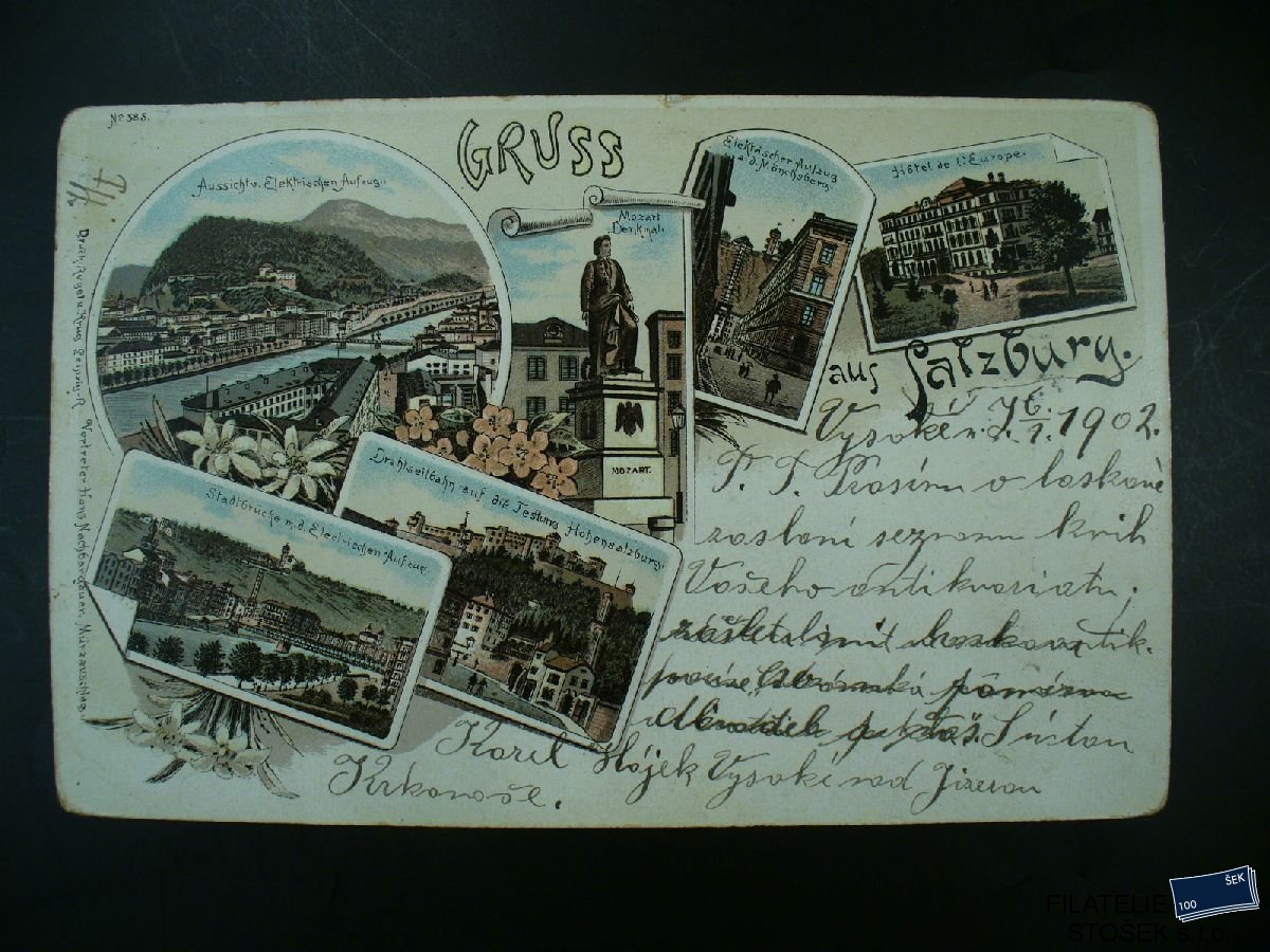 Rakousko - Salzburg  - Barevná pohlednice