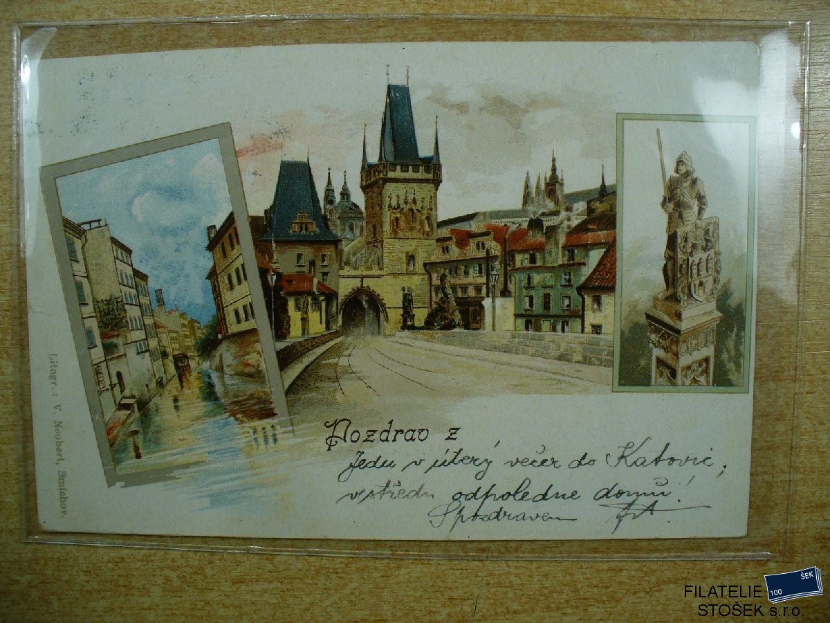 Praha -  Barevná pohlednice