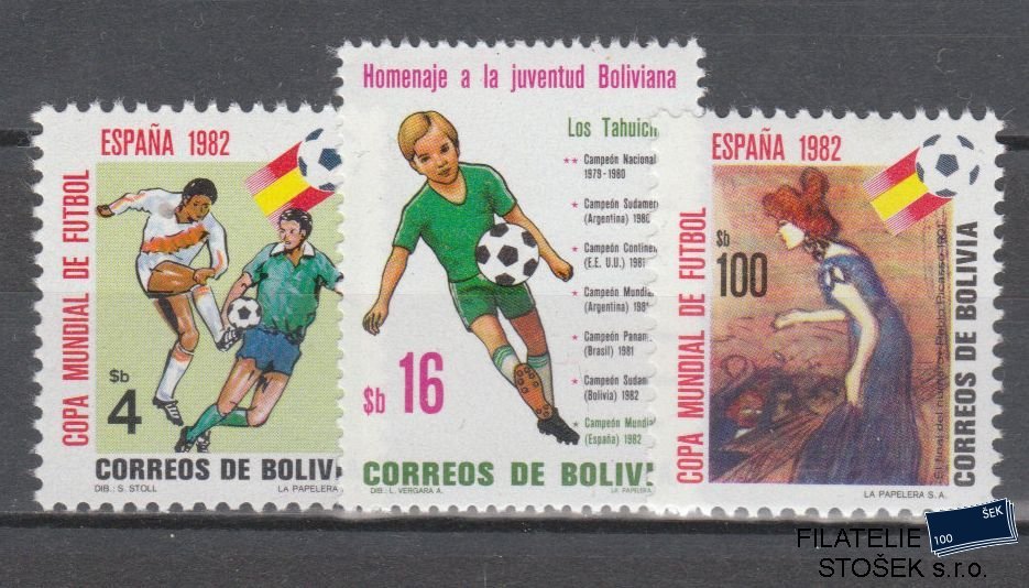 Bolivia známky Mi 987-89 - Fotbal