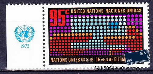 OSN USA známky Mi 0242 + kupón s emblémem OSN