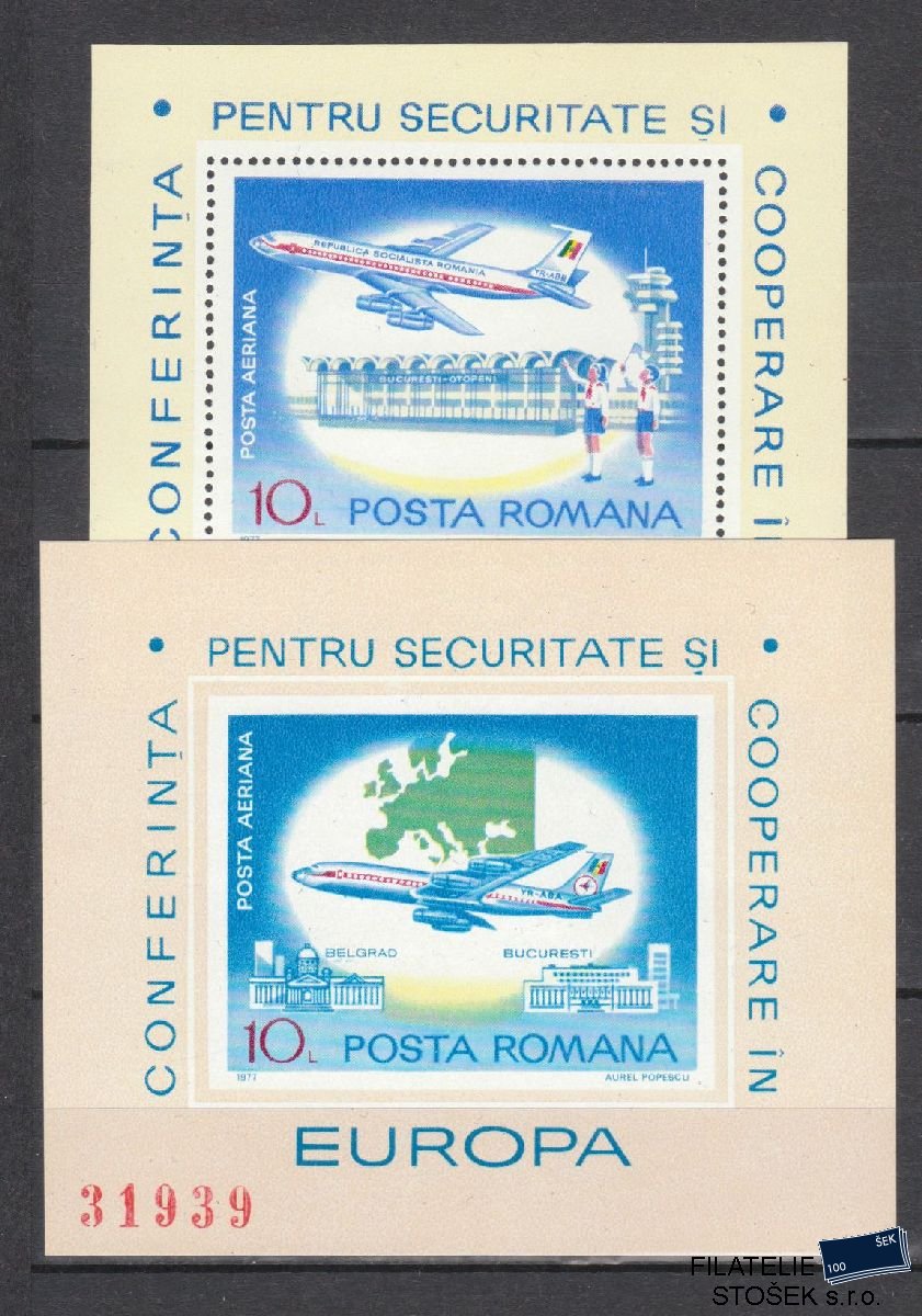 Rumunsko známky Mi Blok 143-144